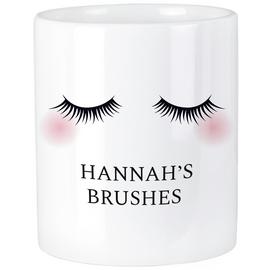 Personalised Message Eyelashes Print Ceramic Storage Pot