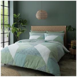 Catherine Lansfield Larsson Geo Print Green Bedding Set