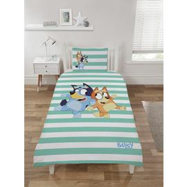 Bluey Cotton Blue and White Kids Bedding Set - Single