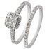 Revere 9ct White Gold 0.50ct tw Diamond Bridal Ring Set