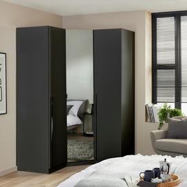 Habitat Muncih Corner 3 Door Mirror Wardrobe