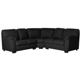 Argos Home Milano Leather Corner Sofa - Black