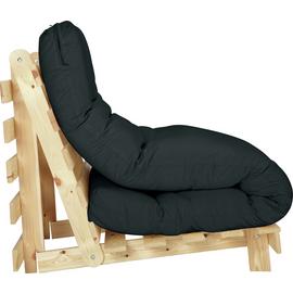 Kyoto Single Futon Sofa Bed with Mattress - Black