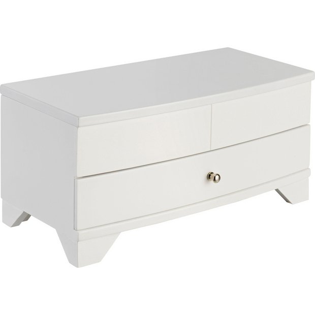 Buy White Wooden Six Compartment One Drawer Jewellery Box at Argos.co