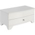 White Wooden Six Compartment One Drawer Jewellery Box