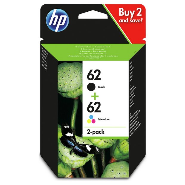 HP 62 Original Ink Cartridge 3-Pack - Nero e Colore Italy