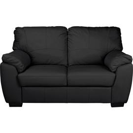 Argos Home Milano Leather 2 Seater Sofa - Black
