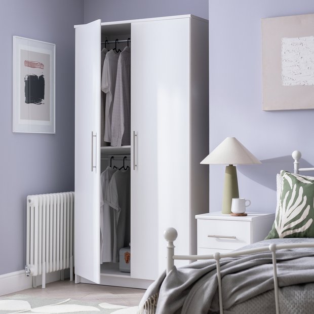 Buy HOME Normandy 2 Door Large Wardrobe White at Argos.co.uk Your