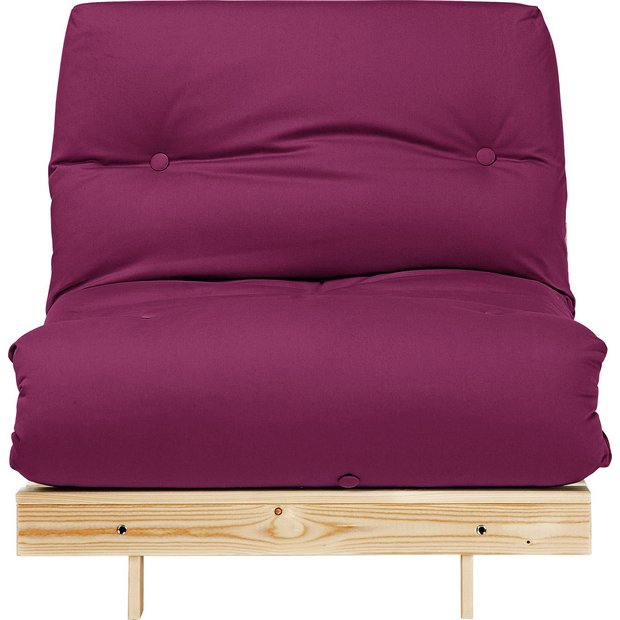 Buy ColourMatch Single Futon Sofa Bed with Mattress Purple Fizz at