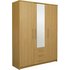 HOME Normandy 3Dr 3 Drw Large Mirrored Wardrobe - Oak Effect