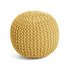 Argos Home Cotton Knitted Pod Footstool - Yellow