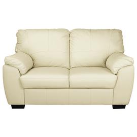 Argos Home Milano Leather 2 Seater Sofa - Ivory