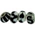 Link Up Sterling Silver Black and White Glass Beads4.