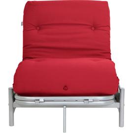 Argos Home Single Futon Metal Sofa Bed with Mattress - Red