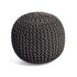 Collection Cotton Knitted Pod Footstool - Charcoal