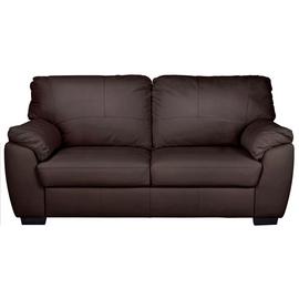 Argos Home Milano Leather 3 Seater Sofa - Chocolate