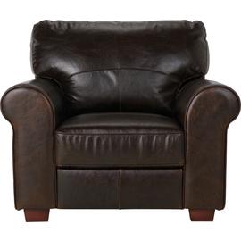 Argos Home Leather Massage Power Recliner Chair - Dark Brown
