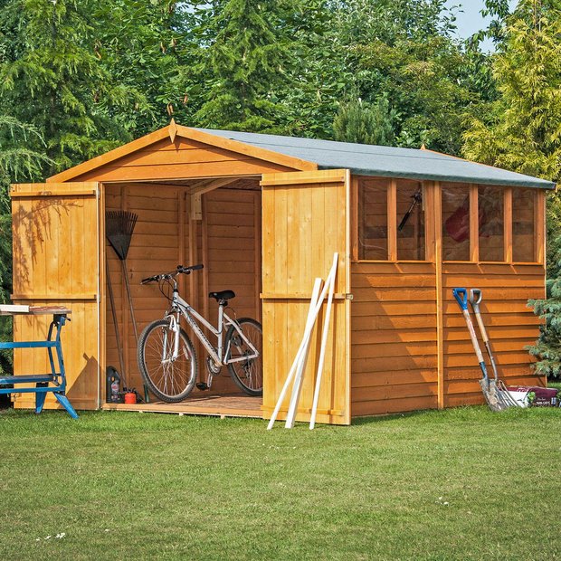 Buy Homewood Overlap Wooden Garden Shed 12 x 8ft Sheds Argos