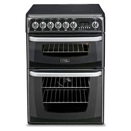 Hotpoint CH60EKKS 60cm Double Oven Electric Cooker - Black