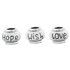 Link Up Sterling Silver Love, Wish, Hope CharmsSet of 3.