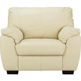 Argos Home Milano Leather Armchair - Ivory