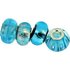 Link Up Sterling Silver Blue Glass BeadsSet of 4.