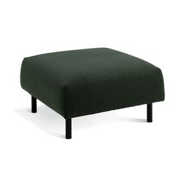 Habitat Julien Fabric Footstool - Dark Green
