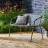 Argos Home Steel Wicker 2 Seater Garden Bench - Grey