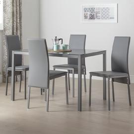Argos Home 4 Lido Metal Dining Chairs - Grey