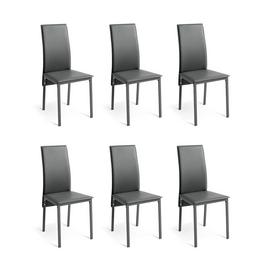Argos Home 6 Lido Metal Dining Chairs - Grey