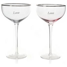 Amore Set of 2 Love Coupe Champagne Glasses