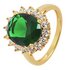 Revere 9ct Gold Plated Cubic Zirconia Halo Ring
