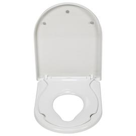 Croydex Hillier D Shaped Family 2-in-1 Toilet Seat - White