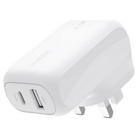 Belkin 42W USB-C and USB-A Dual Port Charger - White