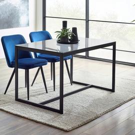 Julian Bowen Waylen Glass 4 Seater Dining Table - Black