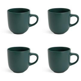 Habitat Matte Glaze Set of 4 Stoneware Mugs - Teal