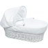 Kinder Valley White Waffle White Wicker Moses Basket
