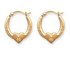 Revere 9ct Gold Plated Silver Small Heart Creole Earrings