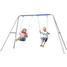 Chad Valley Kids Garden Double Swing Set - Blue