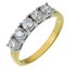 18ct Gold Plated Sterling Silver CZ Half Eternity Ring