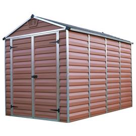 Palram Skylight Plastic 6 x 10ft Garden Shed - Amber