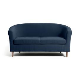 Argos Home Fabric 2 Seater Tub Sofa - Navy Blue