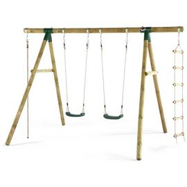 Plum Gibbon Wooden Garden Swing Set.