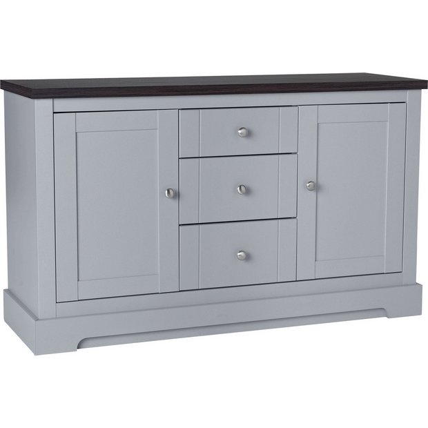 Buy Heart of House Westbury 2 Door 3 Dwr Large Sideboard Grey at
