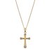 Revere 9ct Gold Crystal Cross Pendant 18 Inch Necklace