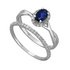 9ct White Gold 025ct tw Diamond & Sapphire Bridal Ring Set