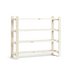 HOME 4-Tier Part-Assembled Shoe Rack-Solid Unfinished Pine