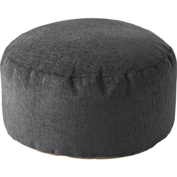Buy HOME Tessa Polyester Bean Footstool Charcoal at Argos.co.uk