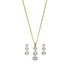 Revere 18ct Gold Plated Silver CZ Pendant & Earring Set