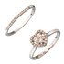 9ct White Gold 033ct tw Diamond Heart Bridal Ring Set